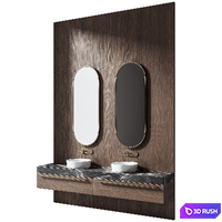 Bathroom furniture set 18 3D Model Vray, Corona