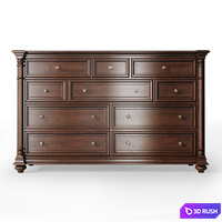 Chest of drawers bedside table Leesburg Hooker 3D Model Vray, Corona