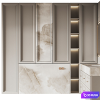Bathroom Furniture Set 30 3D Model Vray, Corona