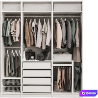Wardrobe with decor clothes 3D Model Corona