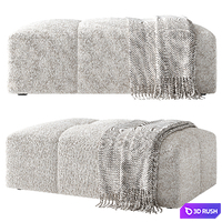Pouf Zoe Dantone Home 3D Model Corona