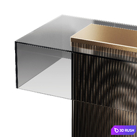 Marty Visionnaire Rectangular Glass Console Table 3D Model Vray, Corona