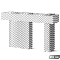 Marty Visionnaire Rectangular Glass Console Table 3D Model Vray, Corona