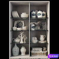 Showcase cabinet (pencil case) Ivina Askona Askona 3D Model Vray, Corona