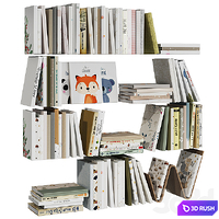 Book set 004 \ Children's books 3D Model Corona