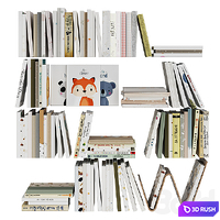 Book set 004 \ Children's books 3D Model Corona
