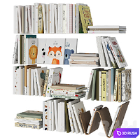 Book set 004 \ Children's books 3D Model Corona