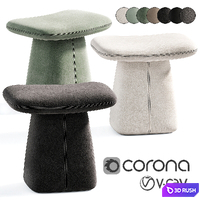 Modern Microfiber Velvet Fabric Makeup Tool 3D Model Vray, Corona