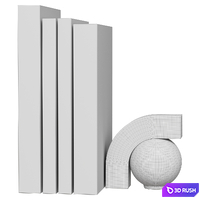 Porcelain stoneware book stand 3D Model Corona