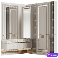 Bathroom furniture 30 in neoclassical style 3D Model Corona