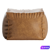 Leather Pouf Square 3D Model Corona
