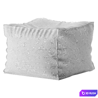 Leather Pouf Square 3D Model Corona