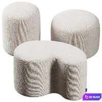 Kay pouf by Coco Maison 3D Model Vray, Corona