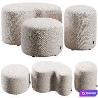 Kay pouf by Coco Maison 3D Model Vray, Corona