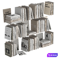 Book set 01 3D Model Vray, Corona
