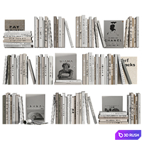 Book set 01 3D Model Vray, Corona