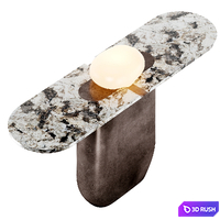Visionnaire | Nubia Oval Console Table 3D Model Vray, Corona
