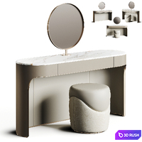 Capital Collection CLORI Vanity Desk 3D Model Vray, Corona