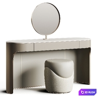 Capital Collection CLORI Vanity Desk 3D Model Vray, Corona
