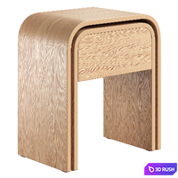 Bedside table La Redoute Vence 3D Model Vray, Corona