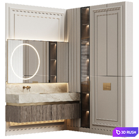 Bathroom furniture 34 in neoclassical style 3D Model Corona