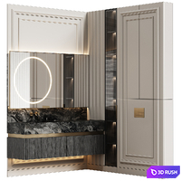 Bathroom furniture 34 in neoclassical style 3D Model Corona
