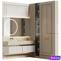 Bathroom furniture 34 in neoclassical style 3D Model Corona