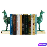 Llamas Decorative Bookends 3D Model Corona