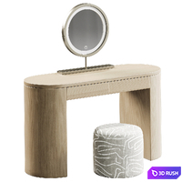 Marlow Natural Wood Writing Home 3D Model Corona