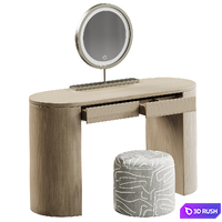 Marlow Natural Wood Writing Home 3D Model Corona