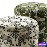Pouf Ella from Candelabra Home 3D Model Vray, Corona