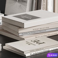 Book set02 3D Model Vray, Corona