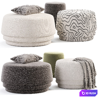 Medusa Pouf 3D Model Corona