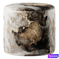 Round Volcanic Pouf 3D Model Corona