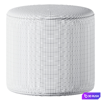 Round Volcanic Pouf 3D Model Corona