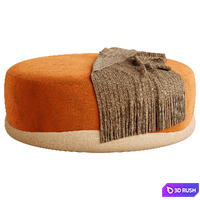 Wave Ottoman - COM poof 3D Model Corona
