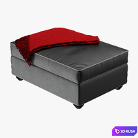 Pouf Montenapo 3D Model Vray