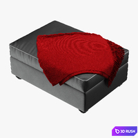 Pouf Montenapo 3D Model Vray