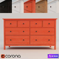 HEMNES Chest of 8 drawers 3D Model Corona