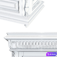 Antique nighstand with a banquet of the twentieth century 3D Model Vray