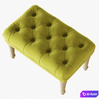 Pouf Louis-Philippe 3D Model Vray, Corona