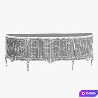 ITALIAN XV CHIPPENDALE SIDEBOARD SERVER BURL CIRCA 1920 3D Model Vray