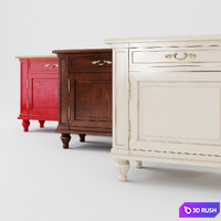 Chest of drawers TONIN CASA Ninfea 3D Model Vray