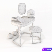 Dressing Table Porada Maskara Coiffeuse 3D Model Corona