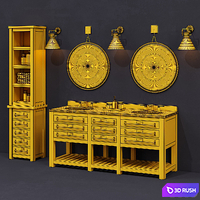 RH / EARLY 20TH C. MERCANTILE bathroom set 3D Model Corona