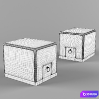 Ferris Rafauli Pouf 3D Model Vray