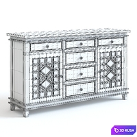 Pottery Barn Luella Dresser 3D Model Vray