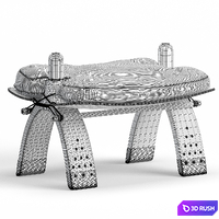 Camel saddle stool 3D Model Vray