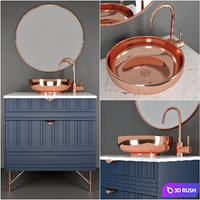 Bathroom Furniture 3D Model Vray, Corona