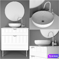 Bathroom Furniture 3D Model Vray, Corona